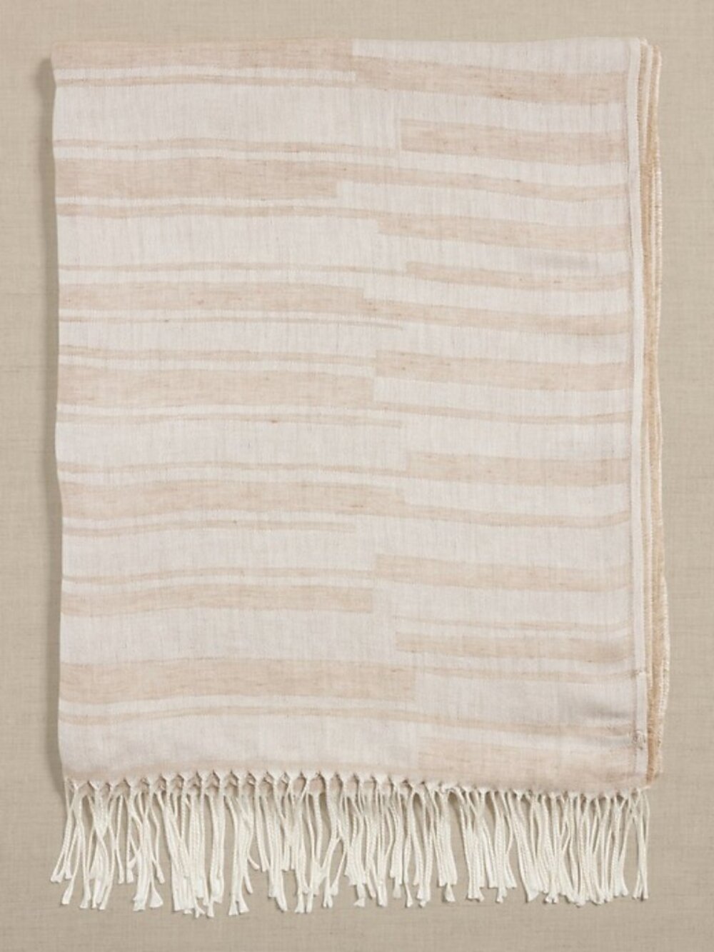 Banana Republic Striped Silk-Linen Scarf